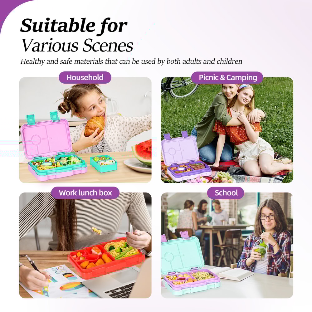 Bento High Capacity Kid Double Buckle Lunch Box Food Grade Portable Lunch Box Lunchbox For School M 3