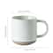 Modern Design White Small Frosted Ceramic Tumblers, Unglazed Base Speckled Coffee Mug With Handle