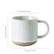 Modern Design White Small Frosted Ceramic Tumblers, Unglazed Base Speckled Coffee Mug With Handle