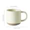 Modern Design White Small Frosted Ceramic Tumblers, Unglazed Base Speckled Coffee Mug With Handle