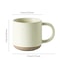 Modern Design White Small Frosted Ceramic Tumblers, Unglazed Base Speckled Coffee Mug With Handle