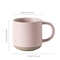 Modern Design White Small Frosted Ceramic Tumblers, Unglazed Base Speckled Coffee Mug With Handle