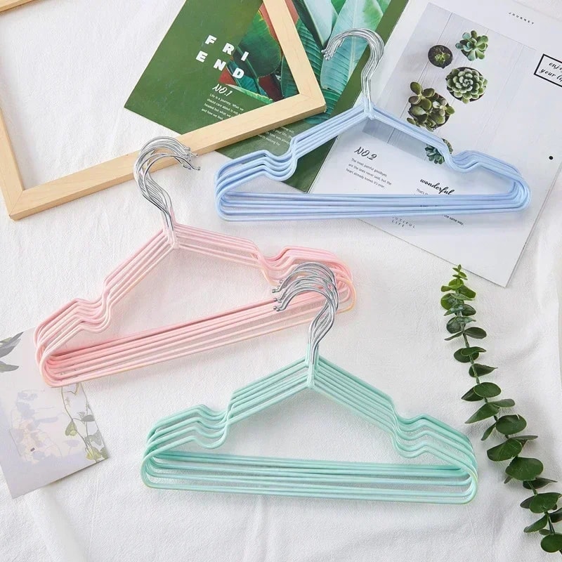 PVC Coated Metal Infant Hanger, Children's style 30cm Non-slip Rubber Hanger, Dormitory Home Clothes Hanger Organization