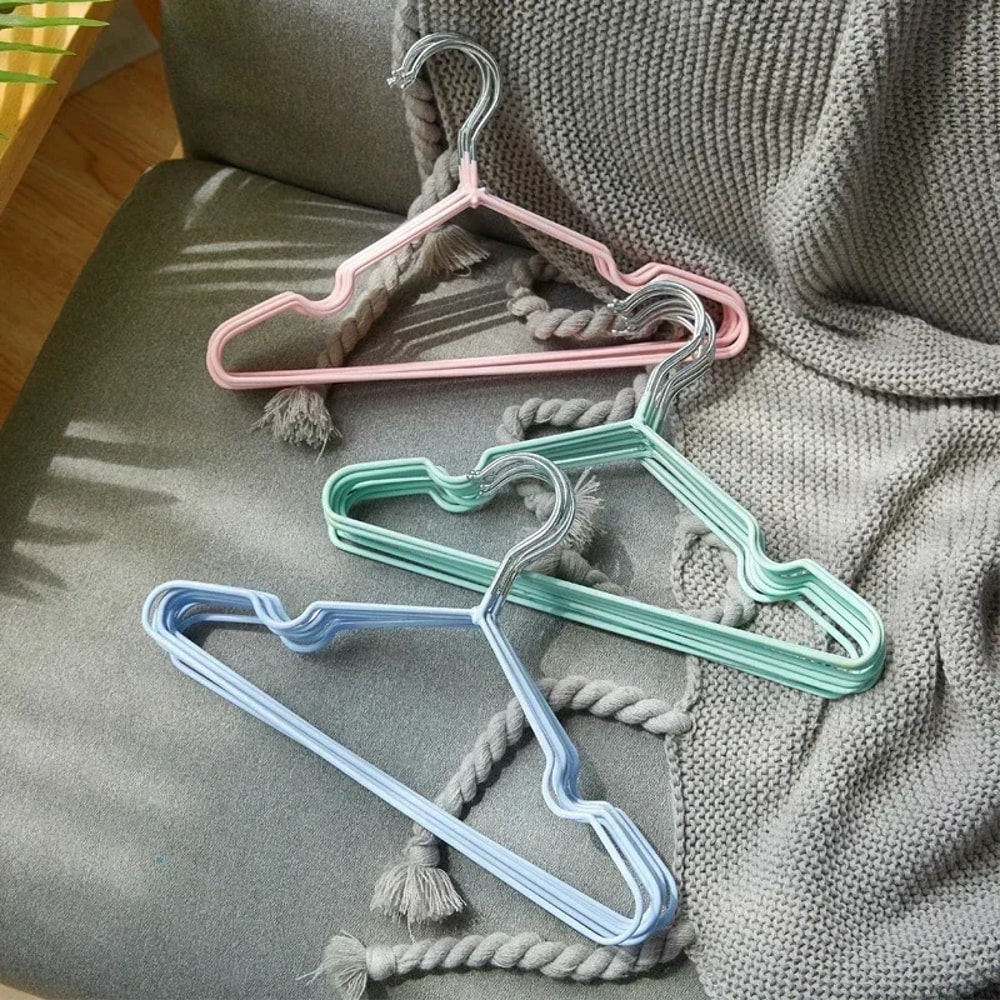 PVC Coated Metal Infant Hanger, Children's style 30cm Non-slip Rubber Hanger, Dormitory Home Clothes Hanger Organization