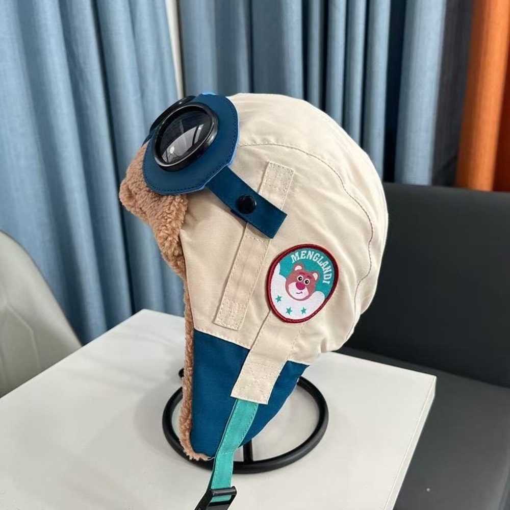 Windproof Autumn Winter Childrens Pilot Hat Ear Protection With Plush Warmth Winter Outdoor For Chi 9