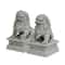 A Pair Of Lucky And Wealthy Stone Carvings Of Lions Chinese Feng Shui Qilin Ornaments Desktop Masco 5