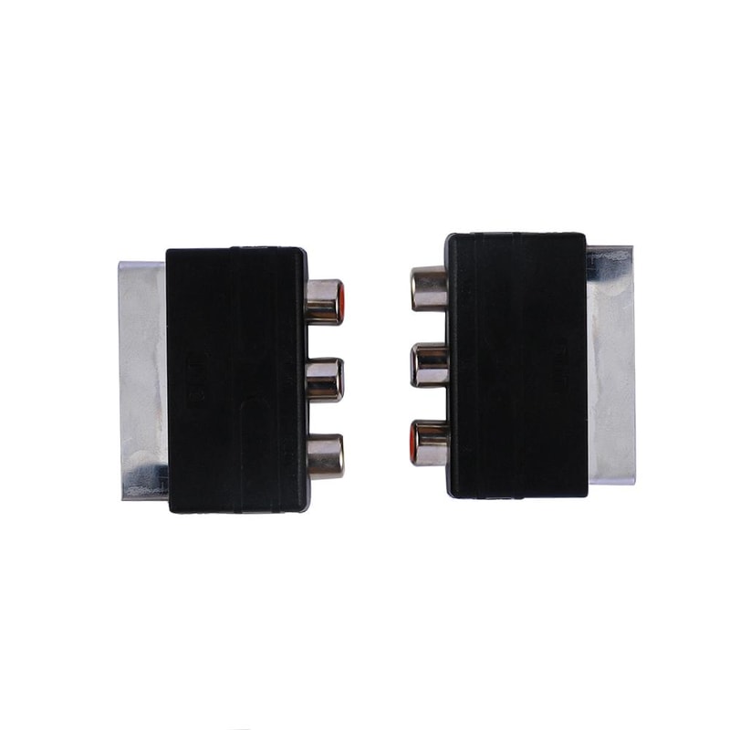 New High Quality Adapter SCART Male, Plug To 3 RCA Female Audio Video, Cable Adapter Converter