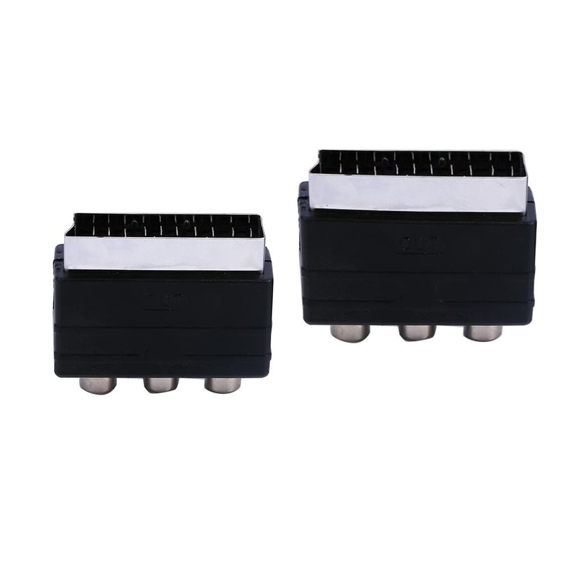 New High Quality Adapter SCART Male, Plug To 3 RCA Female Audio Video, Cable Adapter Converter