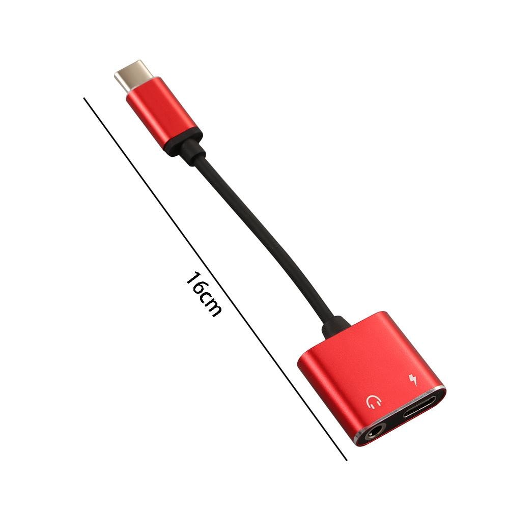 2 in 1 Charging USB C Type-C Audio Splitter, Earphone Adapter