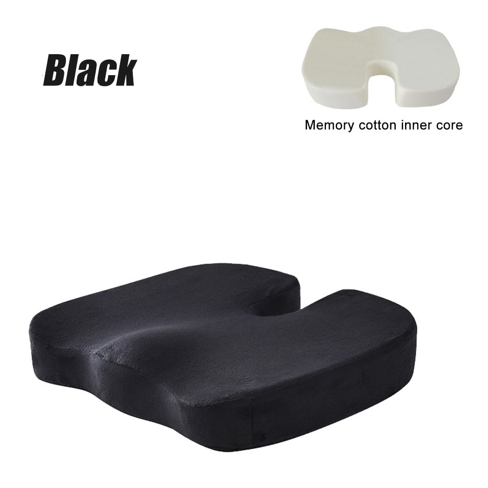 Memory Foam Travel Seat Cushion for Office, Car, U-Shaped Hip Support Pillow