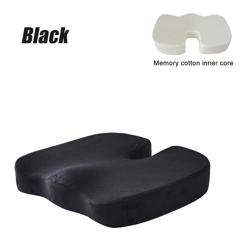 Memory Foam Travel Seat Cushion for Office, Car, U-Shaped Hip Support Pillow