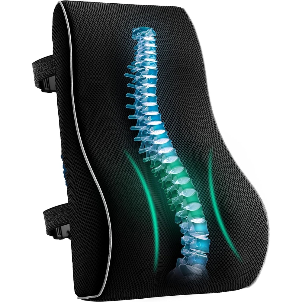 Rebound Memory Foam Car Waist Support Pillow, Office Chair Cushion to Relieve Sitting Fatigue