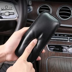 memory foam leather knee pad for car interior, elastic cushion, universal thigh support