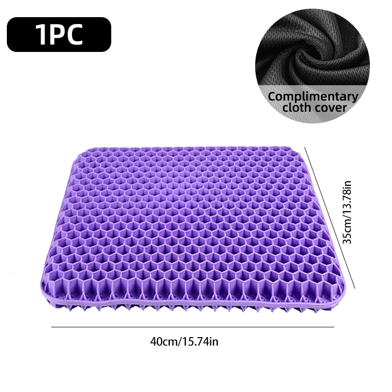 Breathable Gel Seat Cushion, Summer Honeycomb Design for Back and Tailbone Pain Relief, Perfect for Automotive, Office