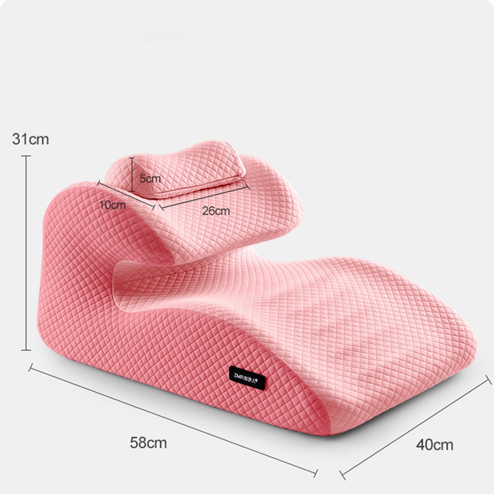Ergonomic Reading Pillow for Bed, Memory Foam Back Support Pillow for Sitting Up, Back Pain Relief
