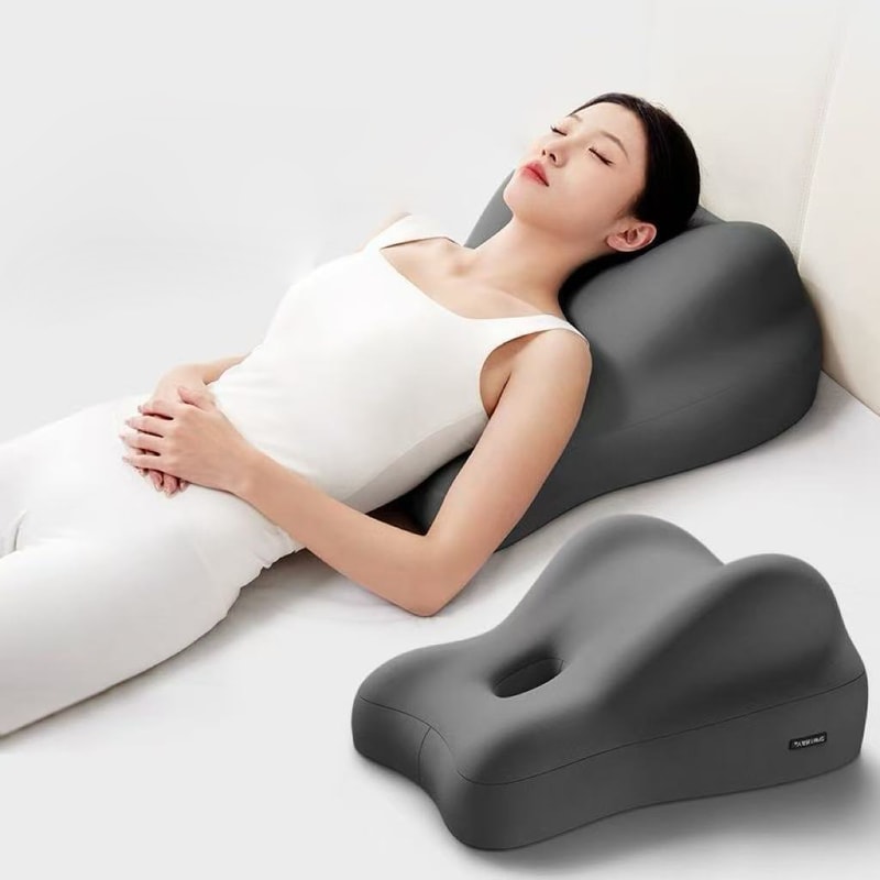 Multi-Functional Bed Pillow, Ergonomic Wedge Prone Pillow for Leg Pain Relief