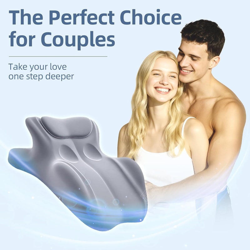 Memory Foam Wedge Couple Pillow For Intimacy Support Lumbar Neck Support 1