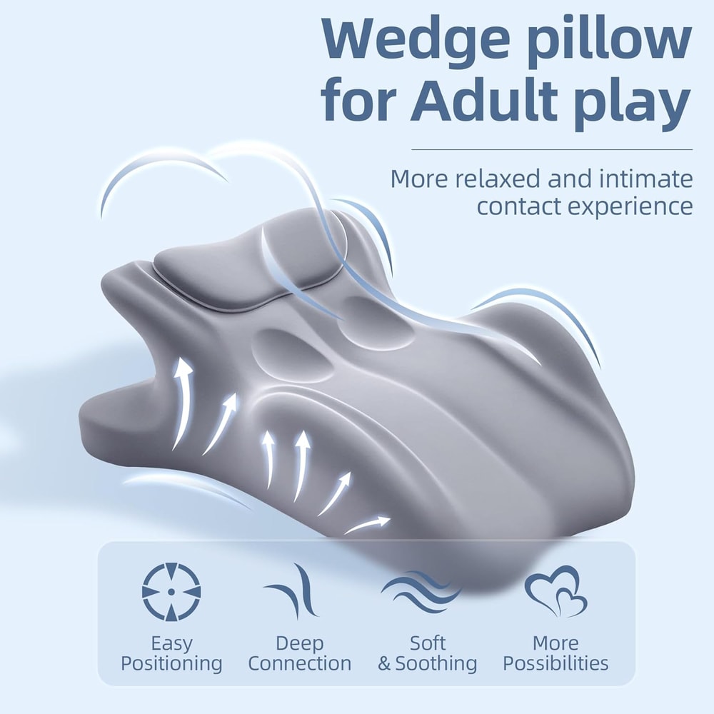 Memory Foam Wedge Couple Pillow For Intimacy Support Lumbar Neck Support 5