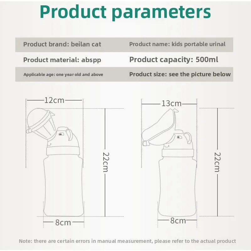 Leak Proof Portable Baby Travel Potty Urinal Emergency Toilet For Car Toddler Pee Training Cup Bott 2