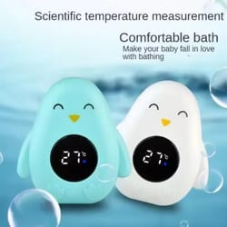 digital baby bathtub thermometer, floating water temperature measuring instrument with led display, safety test cartoon