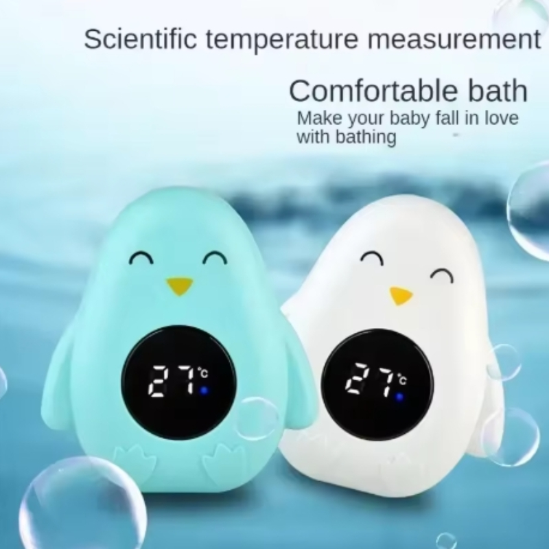 Digital Baby Bathtub Thermometer, Floating Water Temperature Measuring Instrument with LED Display, Safety Test Cartoon