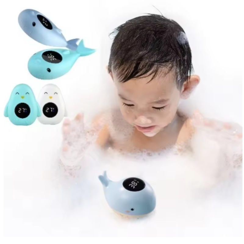 Digital Baby Bathtub Thermometer, Floating Water Temperature Measuring Instrument with LED Display, Safety Test Cartoon