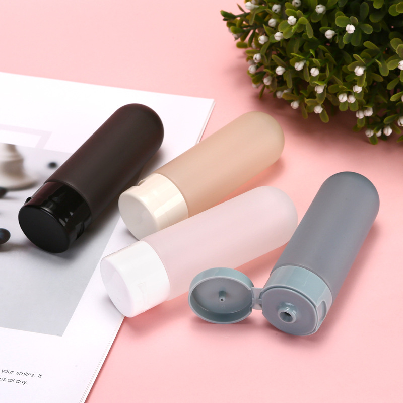 Cylindrical Squeeze Bottles for Travel, Portable Plastic Tubes Bottling Bottle, Empty Cosmetic Bottle for Shampoo