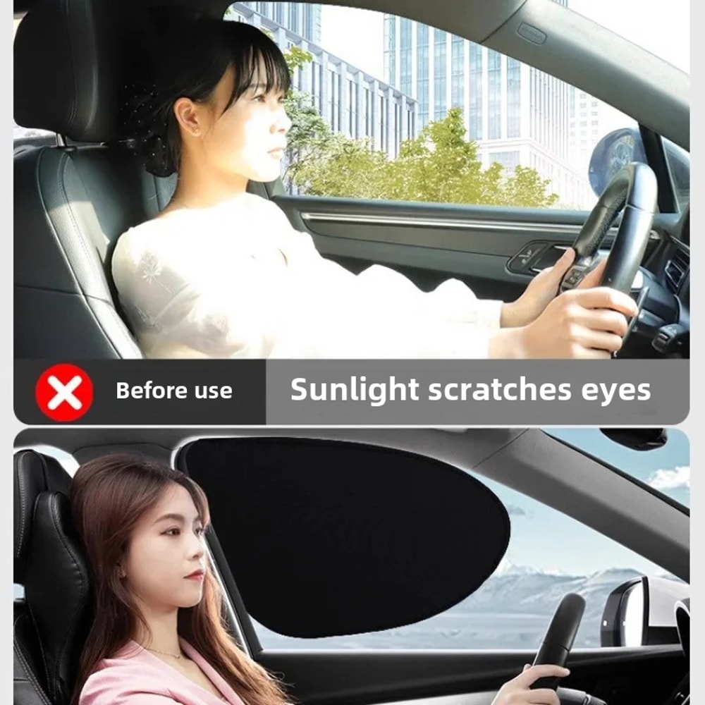 Privacy Sunshade For Car Four Piece Set Of Electrostatic Adsorption Window Sunshade For Camping 2