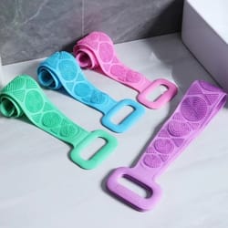 full body bathing tools, silicone body sponge exfoliating back scrubber for peeling, massaging, relaxing