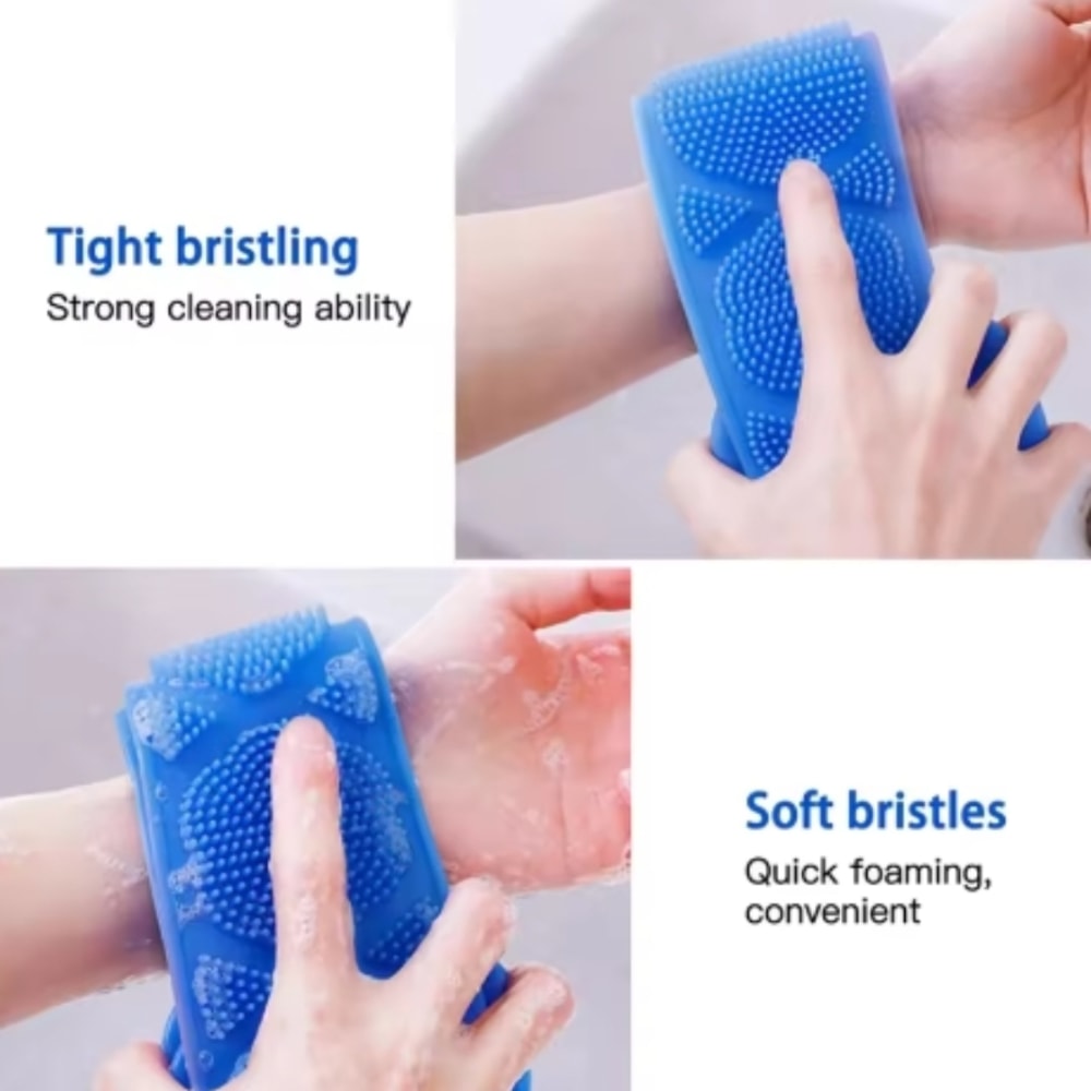 Full Body Bathing Tools Silicone Body Sponge Exfoliating Back Scrubber For Peeling Massaging Relaxi 1