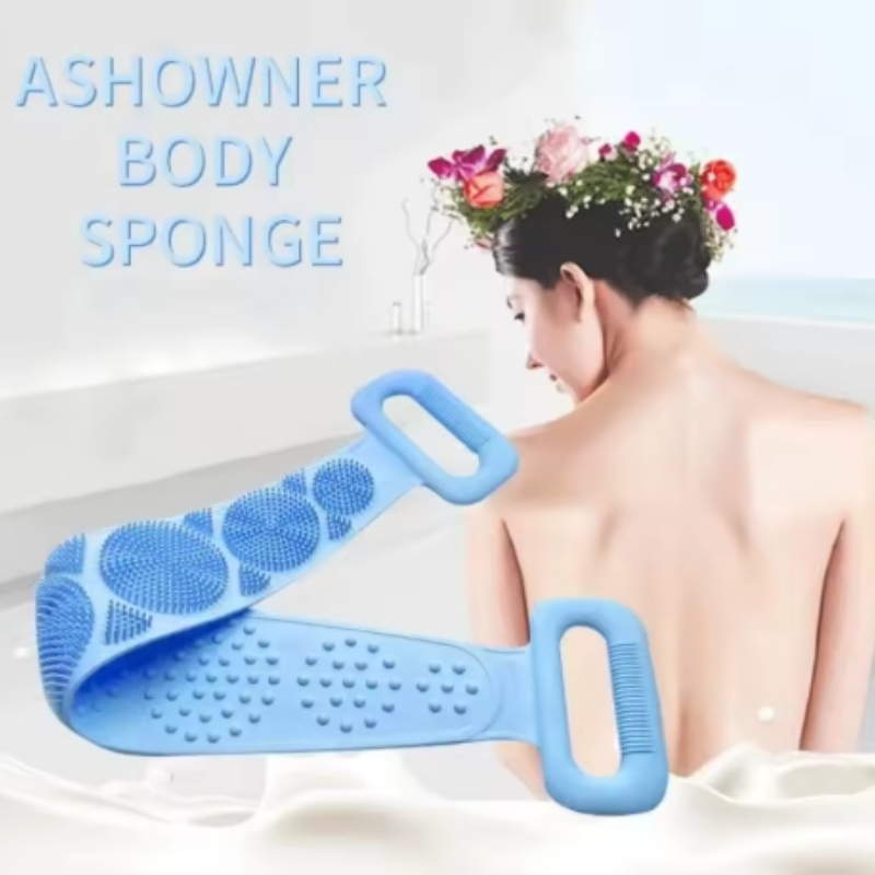 Full Body Bathing Tools Silicone Body Sponge Exfoliating Back Scrubber For Peeling Massaging Relaxi 2