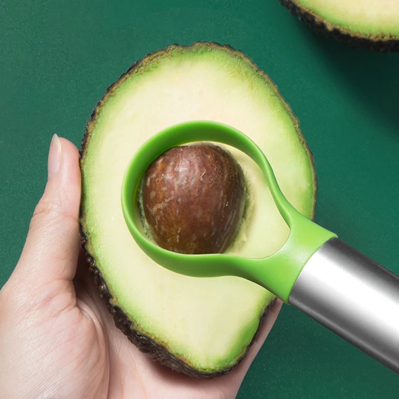 Stainless Steel Avocado Cutter Peeler Knife 2 In 1 Slicer For Kiwi Pitaya Kitchen Gadget Tool 1
