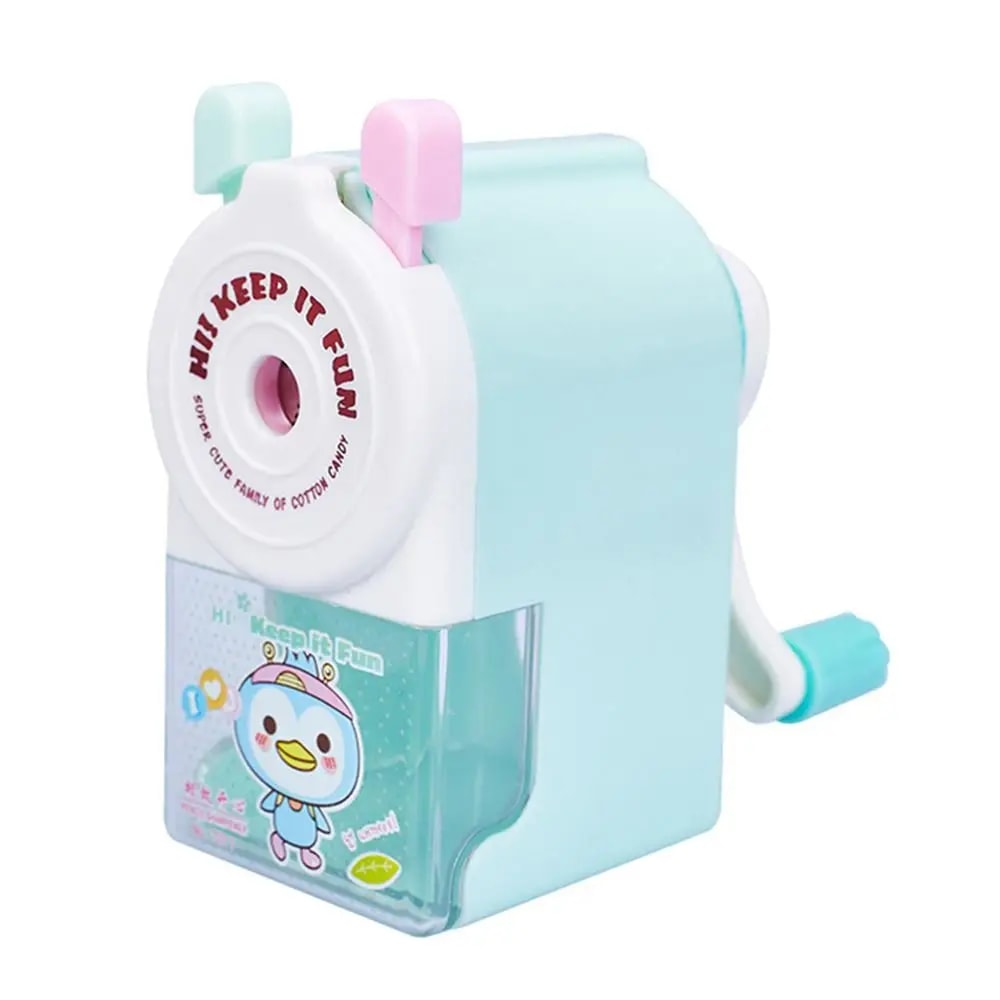 Hand-Cranked Cartoon Animal Pencil Sharpener, Auto-Lead Feed, Ideal School Supply