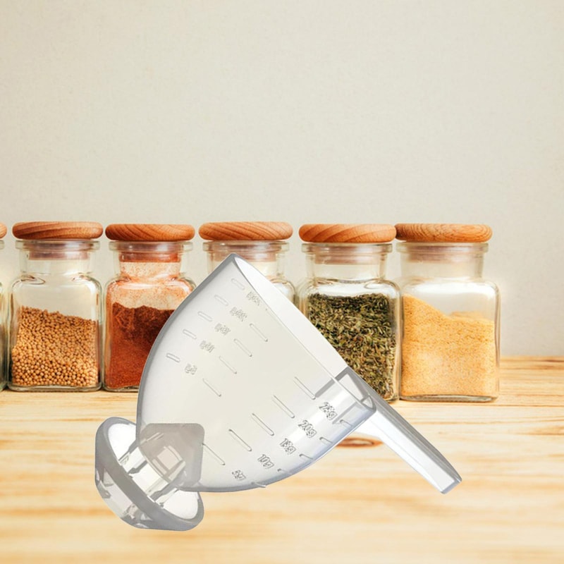 Portable Leak Proof Measuring Scoop, Convenient Kitchen Tool, Anti Overflow Spoon