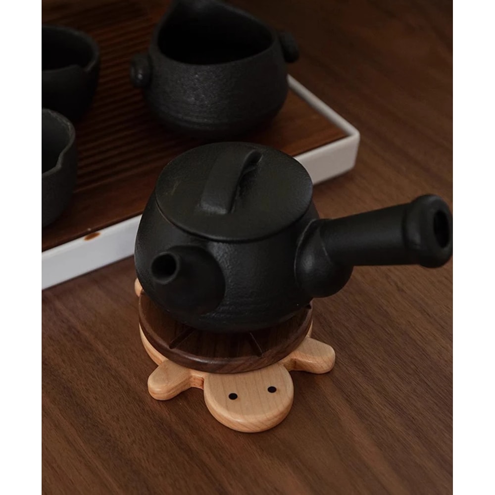Black Walnut Solid Turtle Coaster Creative Cute Styling Insulation Pad Wooden Craft AntiScald Table 1