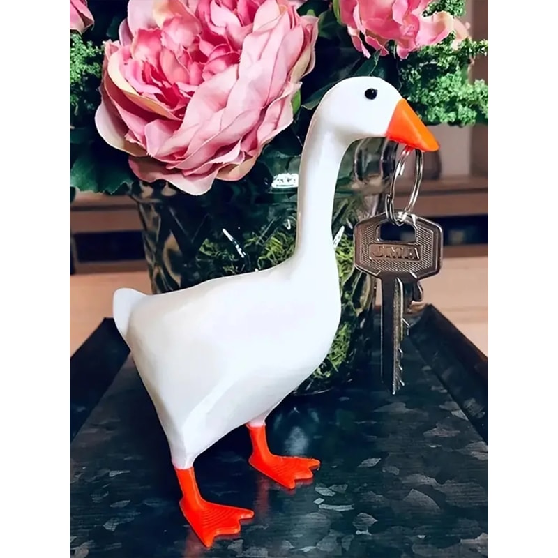 Magnetic Goose Key Holder, Cute Duck Storage Rack, Unique Simulation Goose Office Home Decor