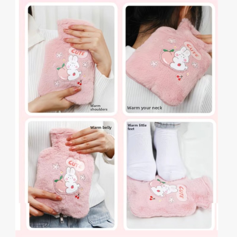 Thickened ExplosionProof Water Filled Hot Water Bag Womens Warm Hands Warm Stomach Warm Feet 3