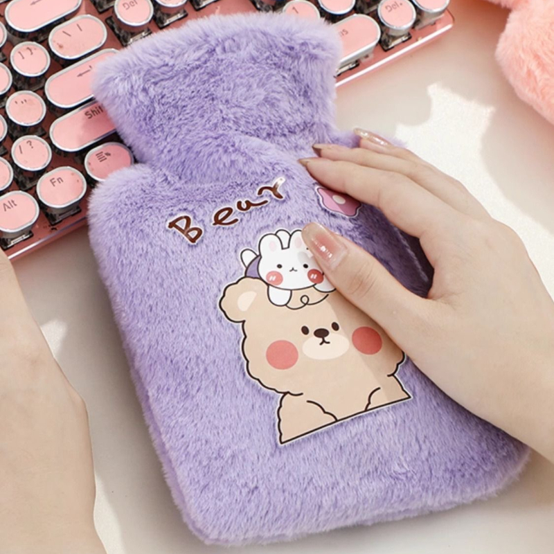Thickened ExplosionProof Water Filled Hot Water Bag Womens Warm Hands Warm Stomach Warm Feet 5