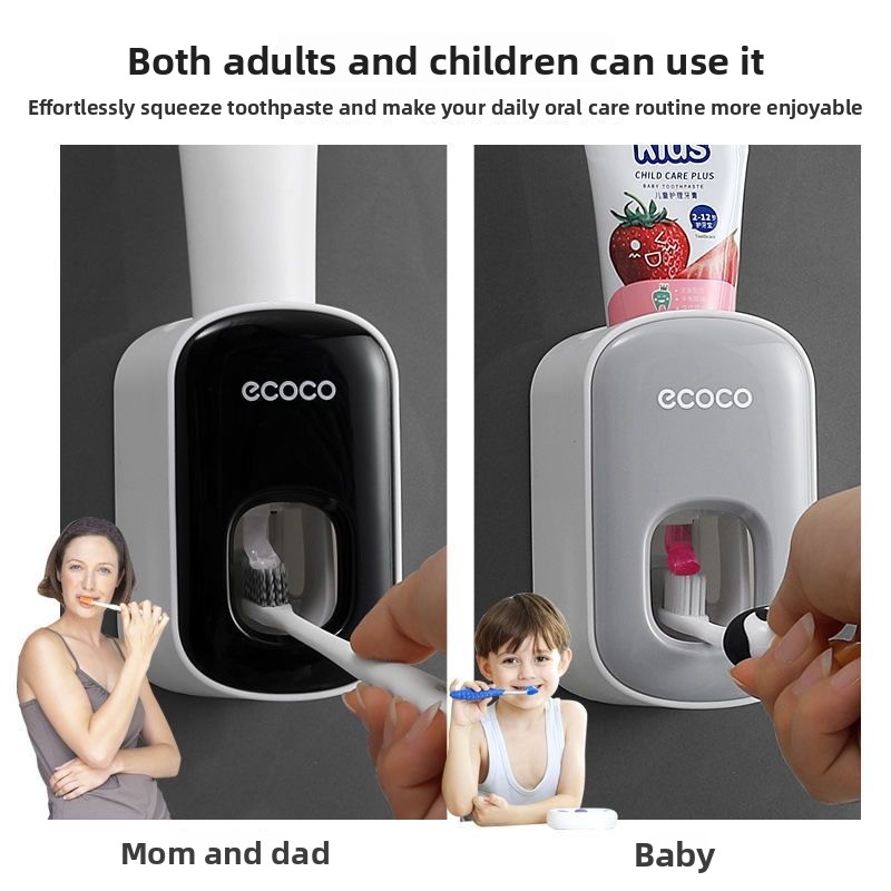 Automatic Toothpaste Dispenser Hanging Bathroom Facial Cleanser Squeezer Easy To Install Without Dr 1