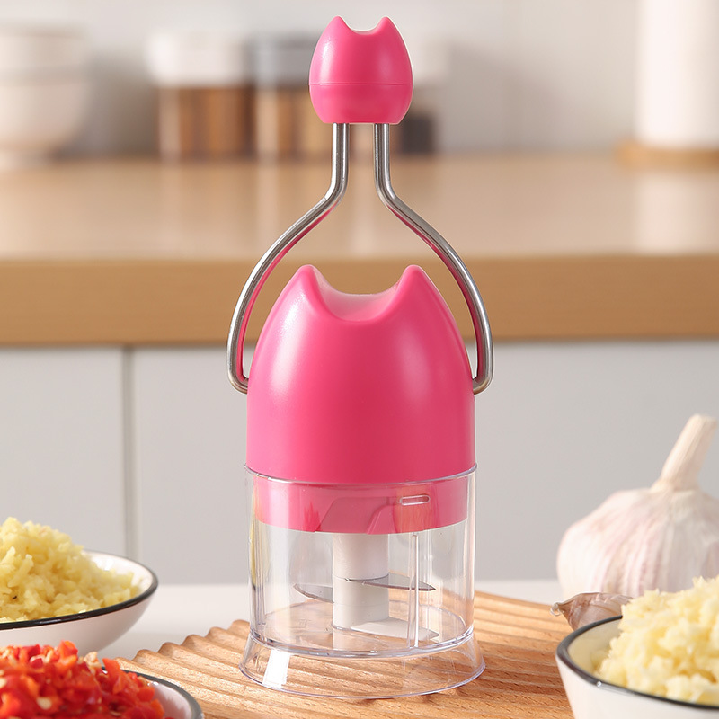 Manual Ginger and Garlic Chopper, Multi-Functional Kitchen Household Tool, Hand Cranked, Easy to Disassemble and Clean