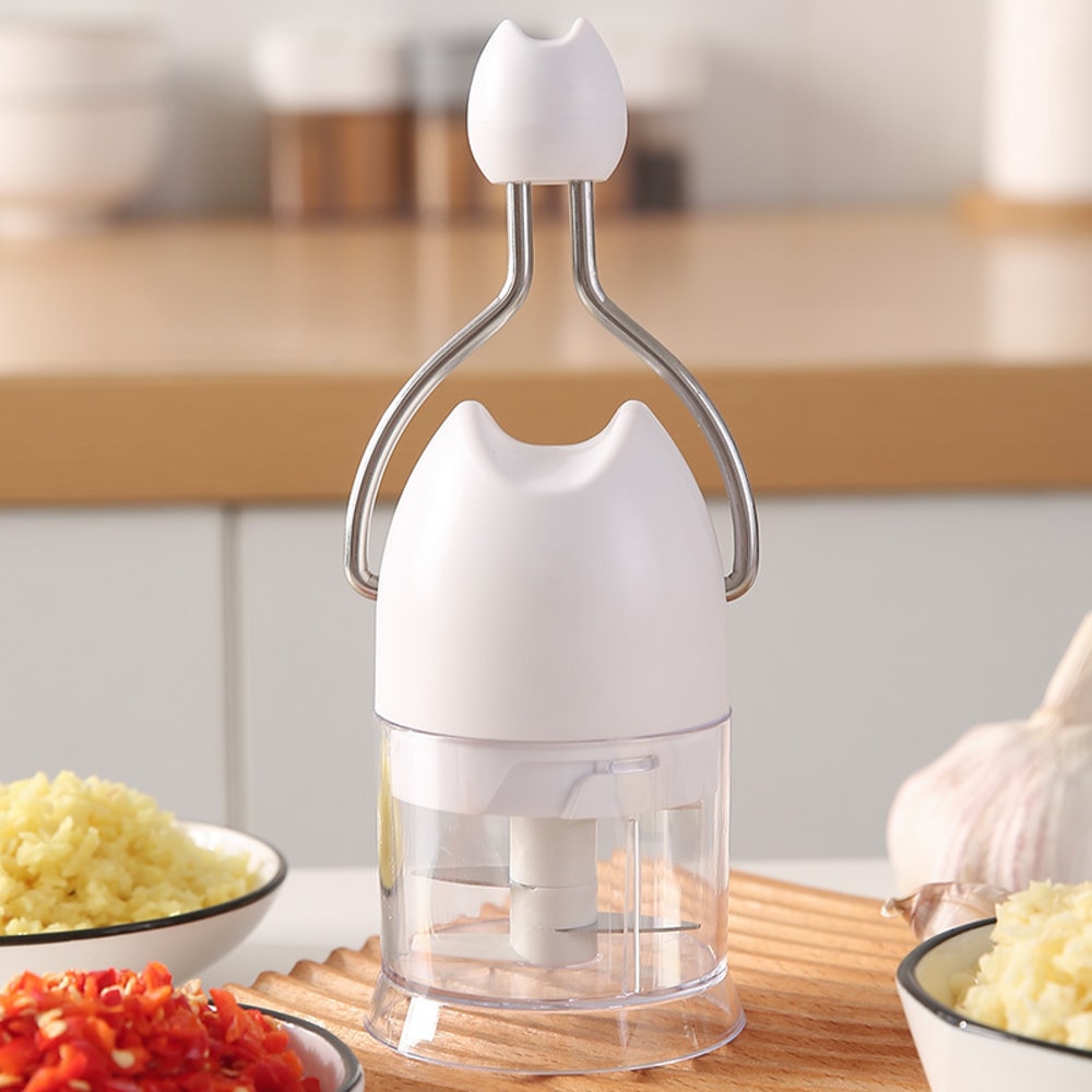 Manual Ginger and Garlic Chopper, Multi-Functional Kitchen Household Tool, Hand Cranked, Easy to Disassemble and Clean