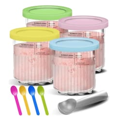 ice cream storage containers with lids and scoop, creative creami pc cups