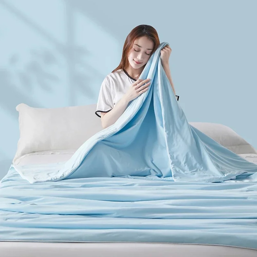 Antibacterial Air Conditioning Cooling Thin Blankets Single And Double Machine Washable 0