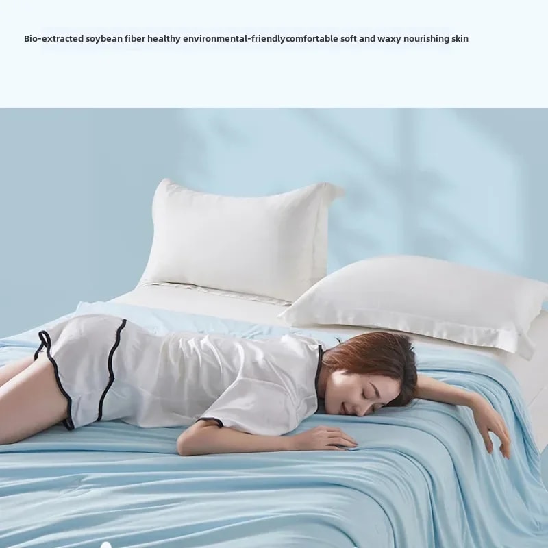 Antibacterial Air Conditioning Cooling Thin Blankets Single And Double Machine Washable 4