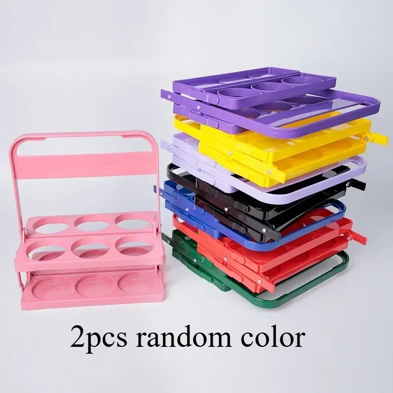 Reusable Beverage Ball Caddy, 6 Holes Foldable Wine Rack, Bar Beverage Display