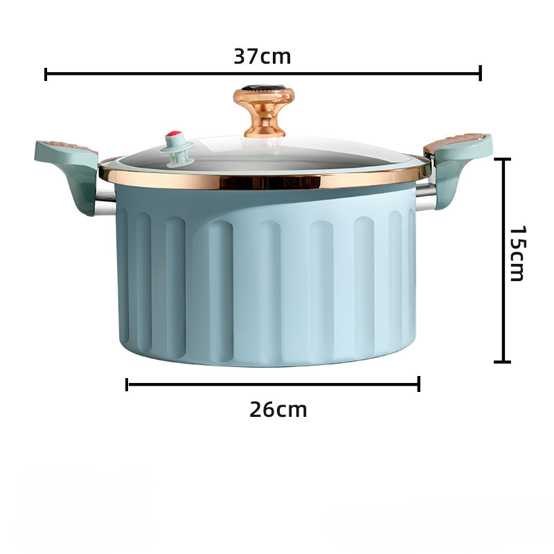 Household Micro Pressure Cooker Large Capacity Cooking Pot With Double Ear Nonstick Soup Pot 5