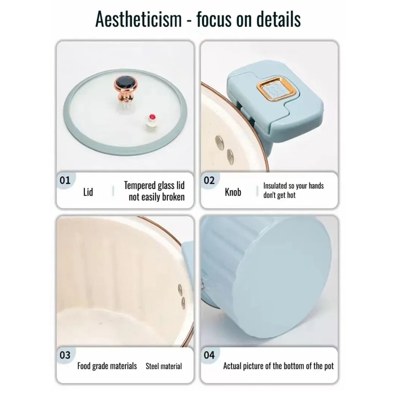 Household Micro Pressure Cooker Large Capacity Cooking Pot With Double Ear Nonstick Soup Pot 4