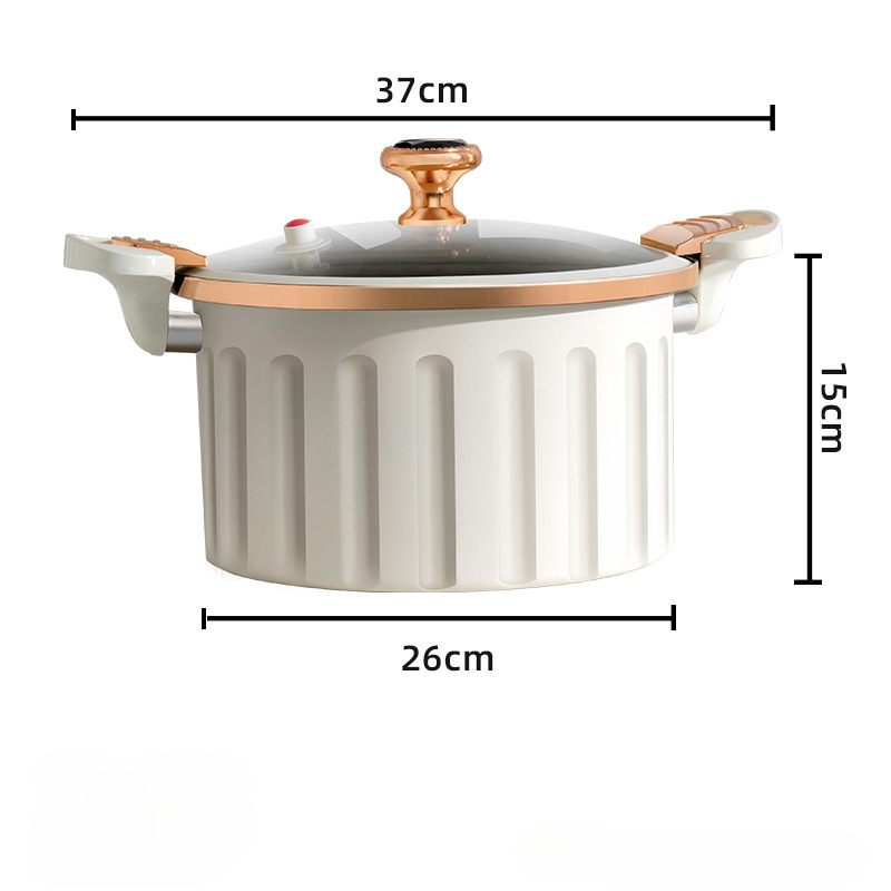 Household Micro Pressure Cooker Large Capacity Cooking Pot With Double Ear Nonstick Soup Pot 6