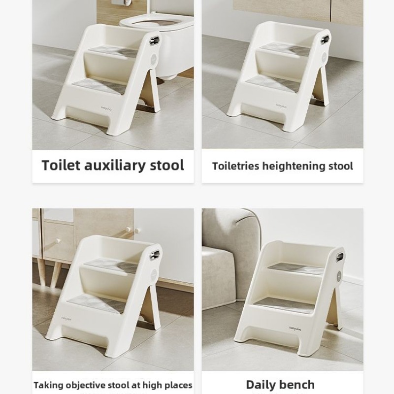 Foldable Kids Step Stool Non-Slip Height Increasing for Hand Washing & Potty Training