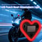 Solar LED Triangular Love Light Car Interior Neon Atmosphere Decoration For Motorcycle 1